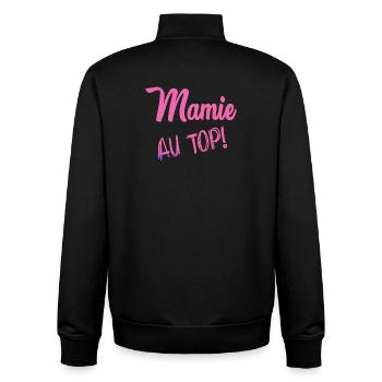 GRANNY - Unisex Organic Zip Sweatshirt by Stanley/Stella - black - Back - AI Model Male 185 light (185cm)