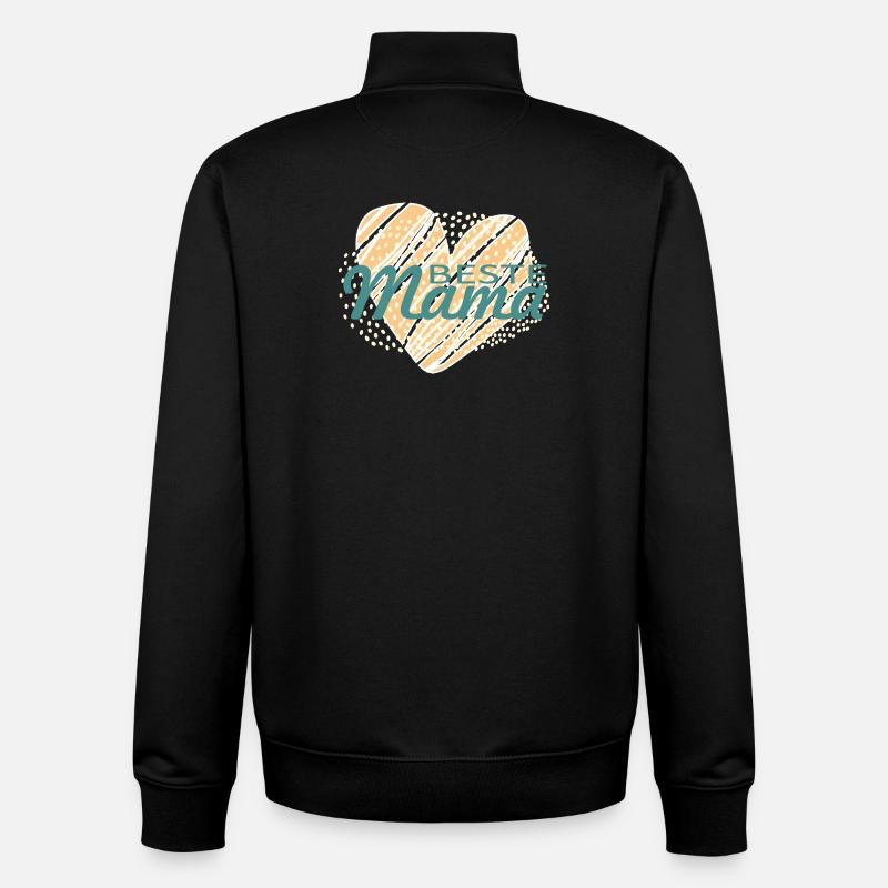 MeilleureMaman - Sweat zippé unisexe en coton bio Stanley/Stella - noir