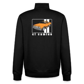 el camino - Unisex Organic Zip Sweatshirt by Stanley/Stella - black - Back - AI Model Male 185 light (185cm)