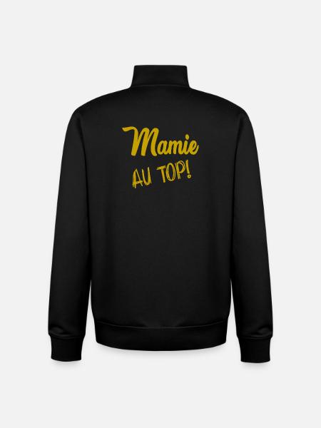 MAMIE - Sweat zippé unisexe en coton bio Stanley/Stella - noir