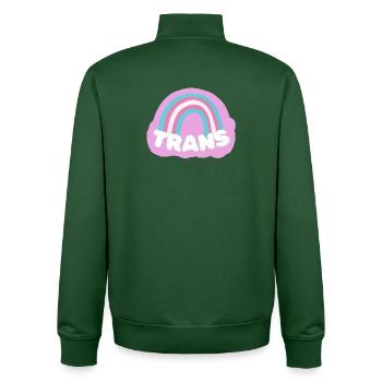 Transgenre - Sweat zippé unisexe en coton bio Stanley/Stella - vert bouteille - Dos - AI Model Male 185 dark (185cm)