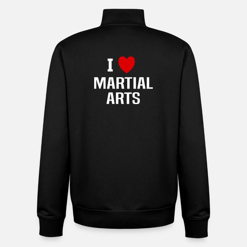 Ich liebe Kampfsport - Unisex Organic Zip Sweatshirt von Stanley/Stella - Schwarz