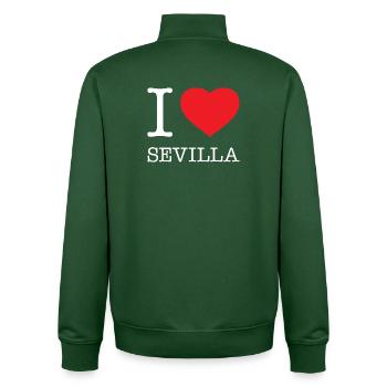 I LOVE SEVILLA Spain Spanien - Unisex Organic Zip Sweatshirt von Stanley/Stella - Flaschengrün - Hinten - AI Model Male 185 dark (185cm)