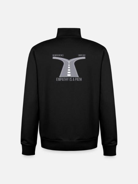 Empathy is a Path - Unisex Organic Zip Sweatshirt by Stanley/Stella - black