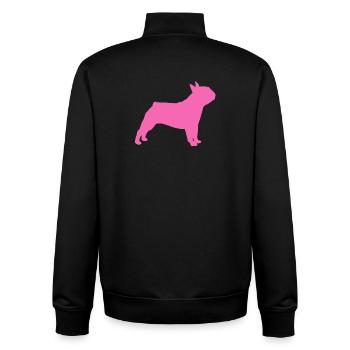 Carlin Rose Chien Carlin Vie Animal Amour Animal Rose - Sweat zippé unisexe en coton bio Stanley/Stella - noir - Dos - AI Model Male 185 light (185cm)