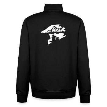 Majestic Mountain Landscape Silhouette - Unisex Organic Zip Sweatshirt by Stanley/Stella - black - Back - AI Model Male 185 light (185cm)