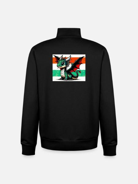 dragon - Unisex Organic Zip Sweatshirt by Stanley/Stella - black