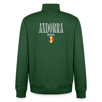 Ursprünglich aus Andorra, geboren in Andorra - Unisex Organic Zip Sweatshirt von Stanley/Stella - Flaschengrün - Hinten - AI Model Male 185 dark (185cm)