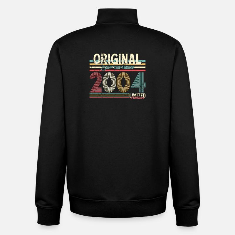 Retro September 2004 Limitierte Edition - Unisex Organic Zip Sweatshirt von Stanley/Stella - Schwarz