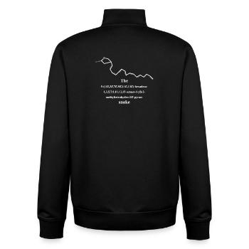 Snake - Nerd IUPAC Nomenclature - Chemistry - white - Unisex Organic Zip Sweatshirt by Stanley/Stella - black - Back - AI Model Male 185 light (185cm)