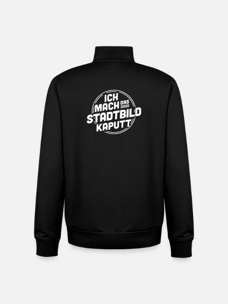I'm destroying the cityscape – Statement - Unisex Organic Zip Sweatshirt by Stanley/Stella - black