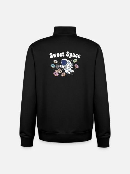 Süße Raumfahrt mit Donuts - Unisex Organic Zip Sweatshirt von Stanley/Stella - Schwarz
