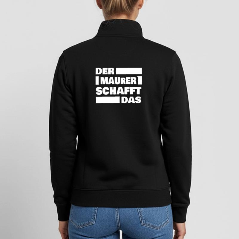 Bricklayer as work Unisex Organic Zip Sweatshirt by Stanley/Stella