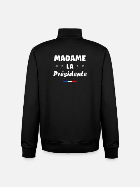 Présidente - Sweat zippé unisexe en coton bio Stanley/Stella - noir