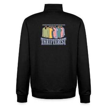 Thrift Shopper Thrifterist Thrift Store - Unisex Organic Zip Sweatshirt von Stanley/Stella - Schwarz - Hinten - AI Model Male 185 light (185cm)