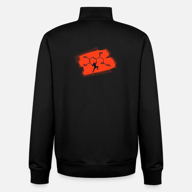 Accro à l’adrénaline à l’escalade - Sweat zippé unisexe en coton bio Stanley/Stella - noir