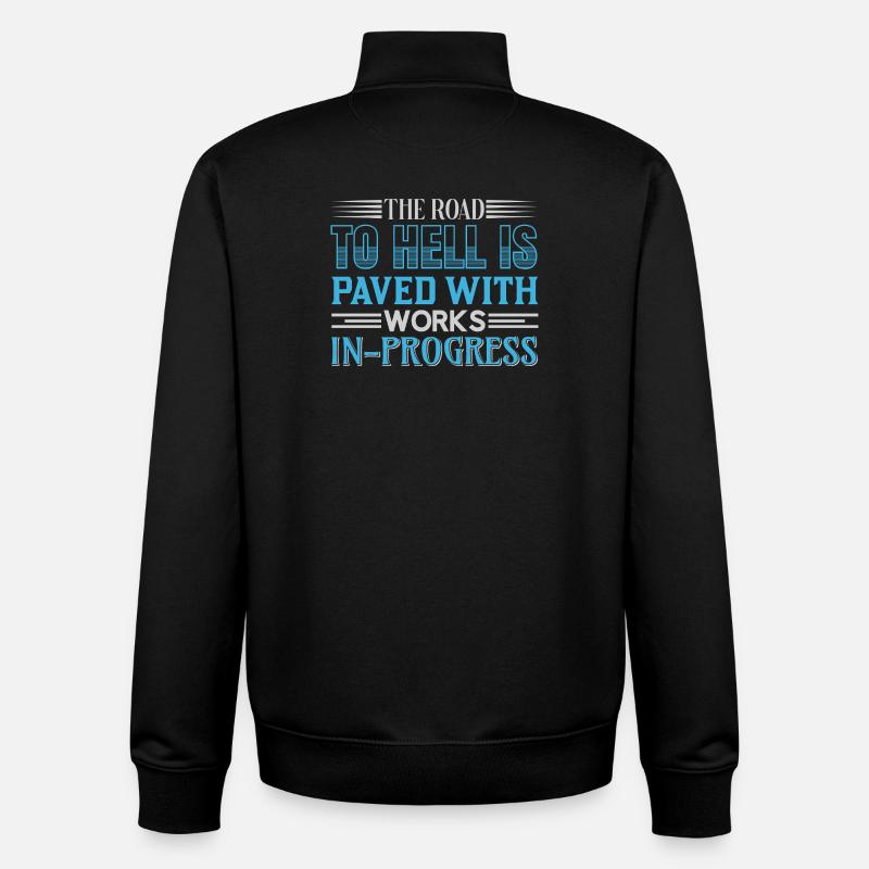 Road to hell in progress - Unisex Organic Zip Sweatshirt von Stanley/Stella - Schwarz