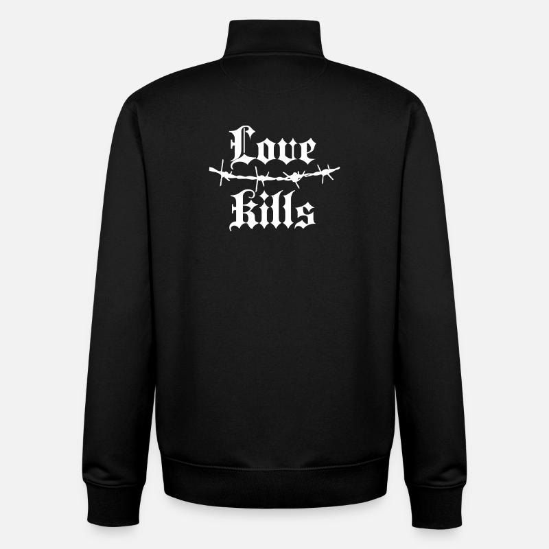 Gotische Stacheldrahttypografie - Unisex Organic Zip Sweatshirt von Stanley/Stella - Schwarz