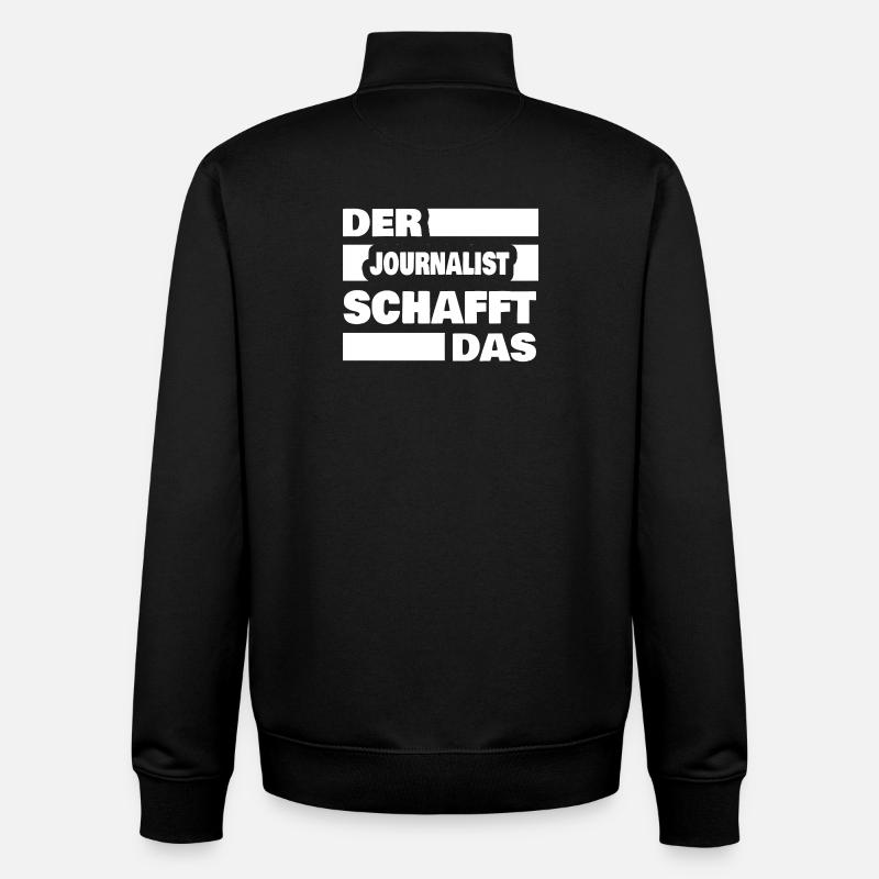 Journalist - Unisex Organic Zip Sweatshirt von Stanley/Stella - Schwarz