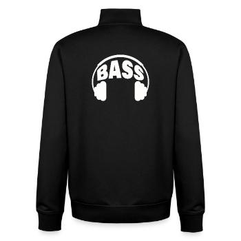 BASS - Unisex Organic Zip Sweatshirt von Stanley/Stella - Schwarz - Hinten - AI Model Male 185 light (185cm)