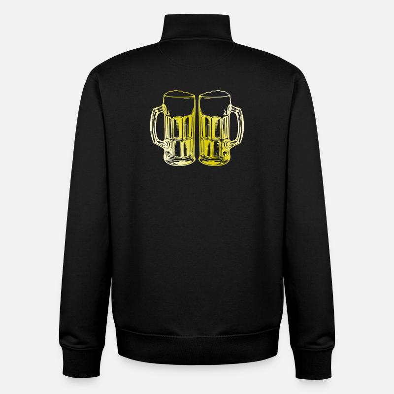 Bier Biergläser Anstoßen - Unisex Organic Zip Sweatshirt von Stanley/Stella - Schwarz