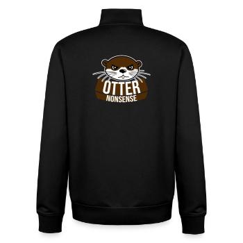 Otter Nonsense Lustig Wortspiel Otter Liebe Spruch - Unisex Organic Zip Sweatshirt von Stanley/Stella - Schwarz - Hinten - AI Model Male 185 light (185cm)