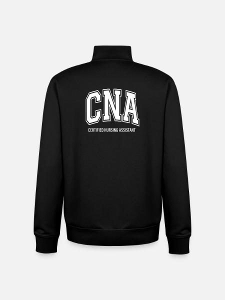 CNA Certified Nursing Assistant - Unisex Organic Zip Sweatshirt by Stanley/Stella - black