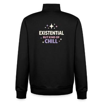 Existenzieller Humor, Nihilismus, Humor, - Unisex Organic Zip Sweatshirt von Stanley/Stella - Schwarz - Hinten - AI Model Male 185 light (185cm)