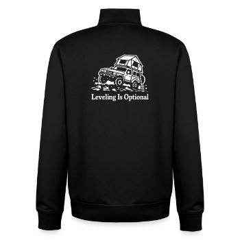 Leveling Ist Optional Offroad Camper - Unisex Organic Zip Sweatshirt von Stanley/Stella - Schwarz - Hinten - AI Model Male 185 light (185cm)