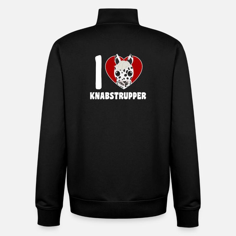 Ich liebe Knabstrupper - Unisex Organic Zip Sweatshirt von Stanley/Stella - Schwarz