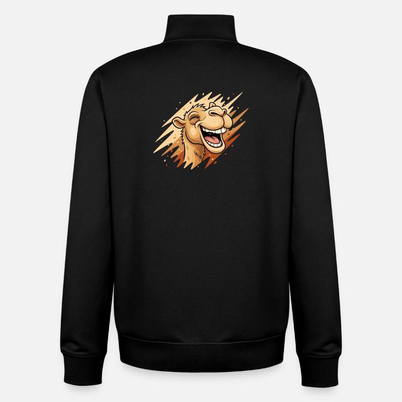Lachendes Kamel Cartoon - Unisex Organic Zip Sweatshirt von Stanley/Stella - Schwarz
