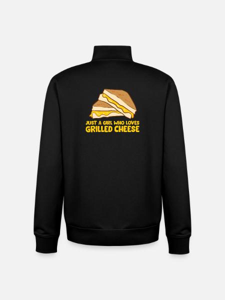 Gegrilltes Käsemädchen-Zitat-Tee - Unisex Organic Zip Sweatshirt von Stanley/Stella - Schwarz