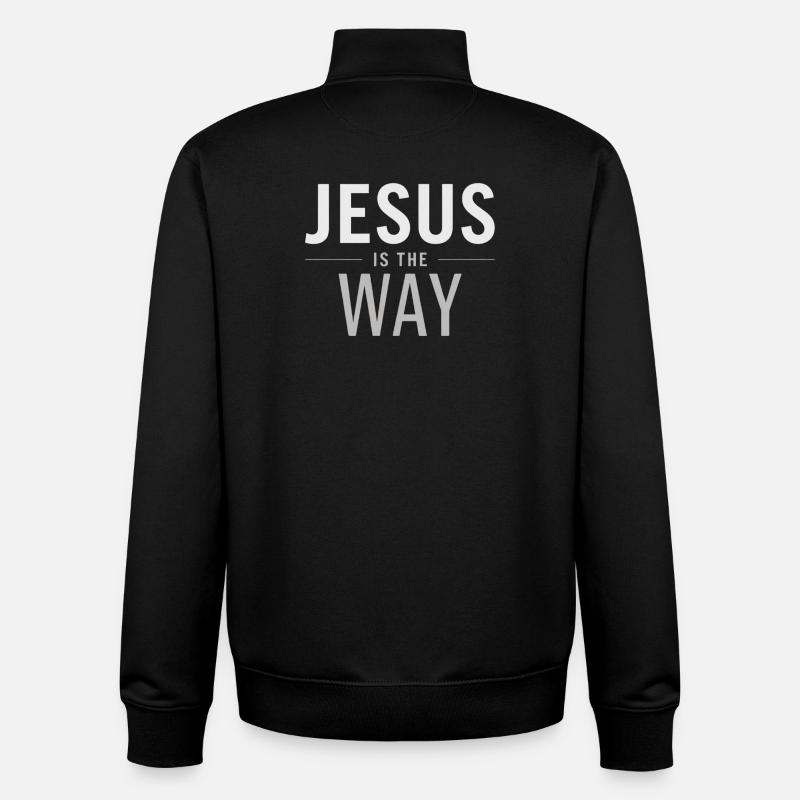 Jésus est la voie - Sweat zippé unisexe en coton bio Stanley/Stella - noir