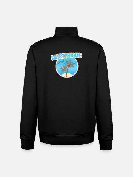 Martinique Beach - Unisex Organic Zip Sweatshirt by Stanley/Stella - black