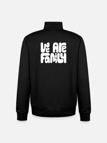 We are family - Unisex Organic Zip Sweatshirt by Stanley/Stella - black