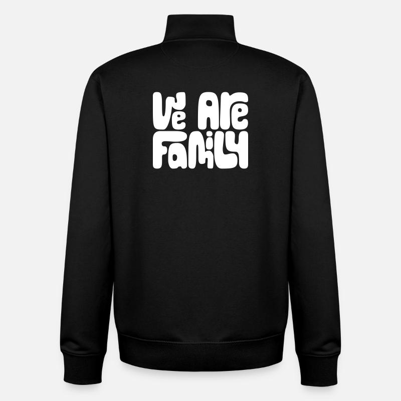 We are Family - Unisex Organic Zip Sweatshirt von Stanley/Stella - Schwarz