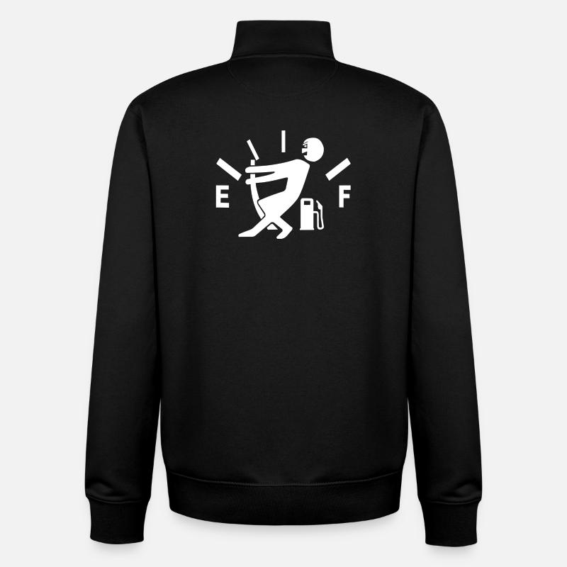 Indicateur de carburant vide - Sweat zippé unisexe en coton bio Stanley/Stella - noir