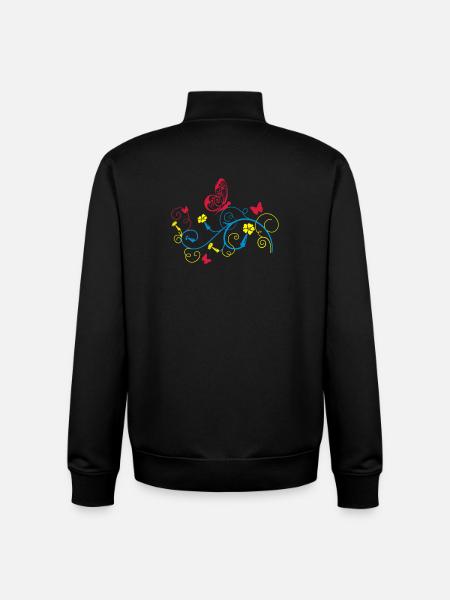 Schmetterling - Unisex Organic Zip Sweatshirt von Stanley/Stella - Schwarz