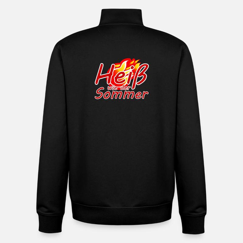 Sommer heiß HItze Spruch - Unisex Organic Zip Sweatshirt von Stanley/Stella - Schwarz