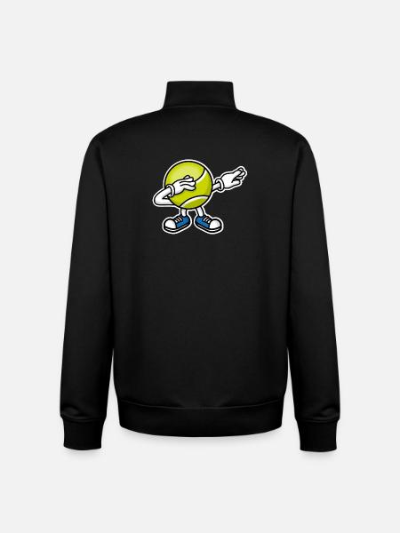 Dab dabbing tennis ball - Unisex Organic Zip Sweatshirt by Stanley/Stella - black