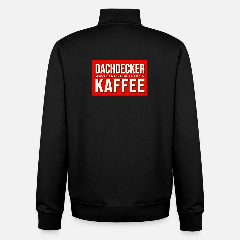 Dachdecker Kaffee Antrieb - Unisex Organic Zip Sweatshirt von Stanley/Stella - Schwarz