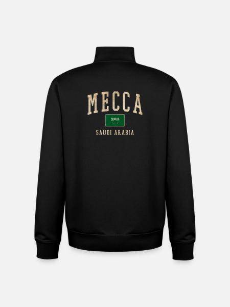Mecca Saudisches Retro-Emblem - Unisex Organic Zip Sweatshirt von Stanley/Stella - Schwarz