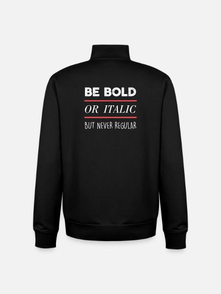Sei mutig (dunkel) - Unisex Organic Zip Sweatshirt von Stanley/Stella - Schwarz