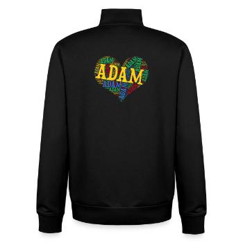 Adam coeur coeur nuage t-shirt cadeau t-shirt - Sweat zippé unisexe en coton bio Stanley/Stella - noir - Dos - AI Model Male 185 light (185cm)