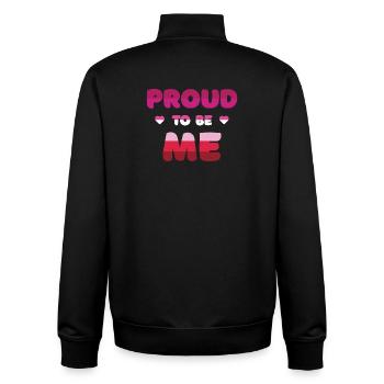 Lesbian Pride to Be Me - Pride Month - Unisex Organic Zip Sweatshirt by Stanley/Stella - black - Back - AI Model Male 185 light (185cm)