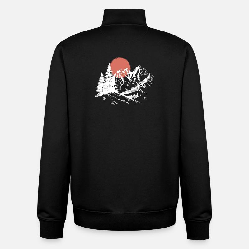 Sunset Peak Silhouette - Unisex Organic Zip Sweatshirt von Stanley/Stella - Schwarz