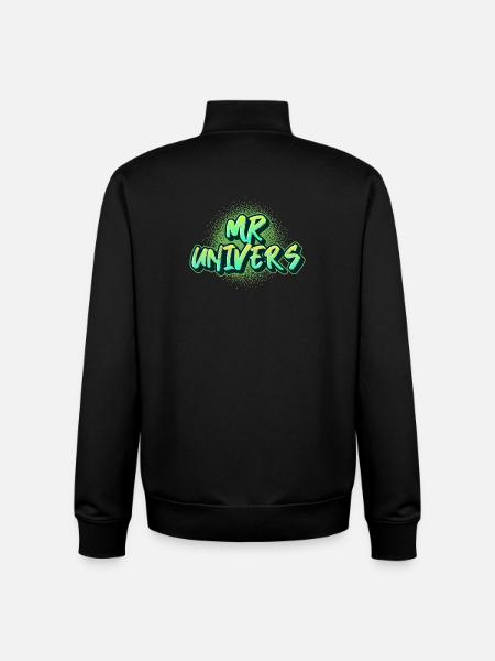 Mr Univers - Sweat zippé unisexe en coton bio Stanley/Stella - noir