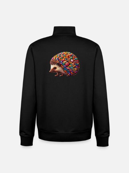 Hedgehog - Unisex Organic Zip Sweatshirt by Stanley/Stella - black