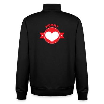 Maman d'Amour - Muttertag - Unisex Organic Zip Sweatshirt von Stanley/Stella - Schwarz - Hinten - AI Model Male 185 light (185cm)