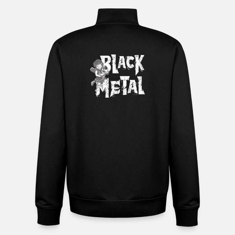 BLACK METAL - Unisex Organic Zip Sweatshirt von Stanley/Stella - Schwarz